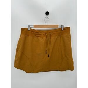 Alpine Skort Women XXL NWT Mustard Brown Stretch Waist Tennis Pickleball Preppy